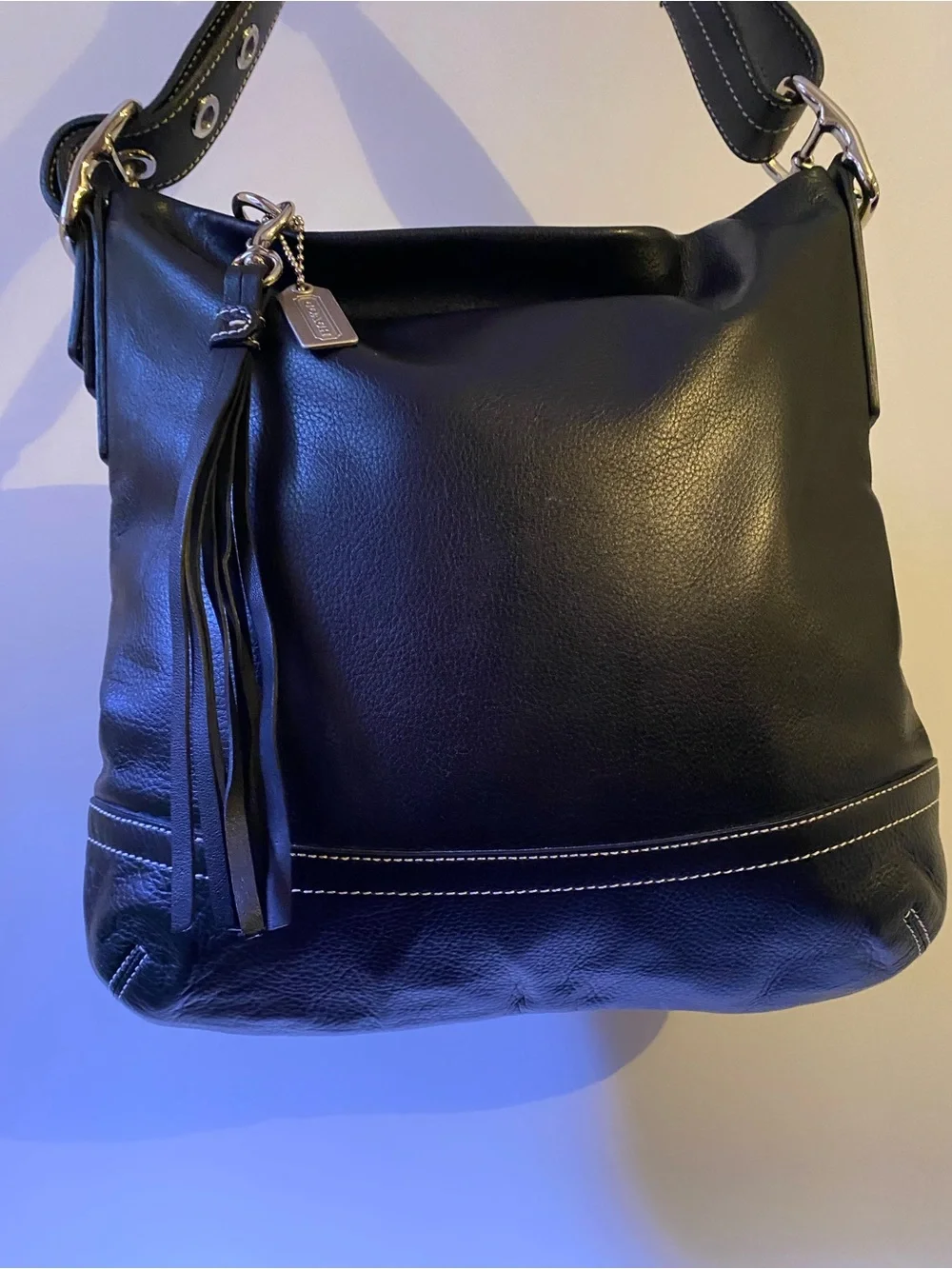 Coach Y2K Leather Hobo Bag with Tassel